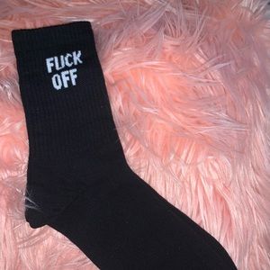 Black F*ck off socks